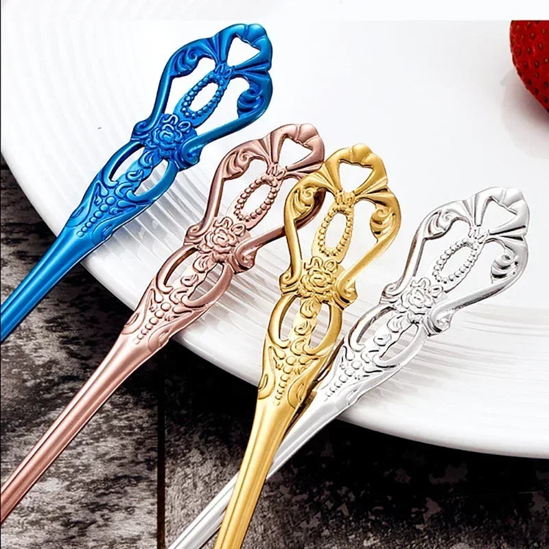 Golden Stainless Steel Cutlery Set Luxury Complete Dinnerware Set