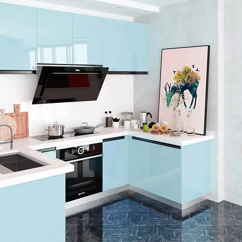 Solid Wallpaper Vinyl Marble Wall Stickers Waterproof Contact