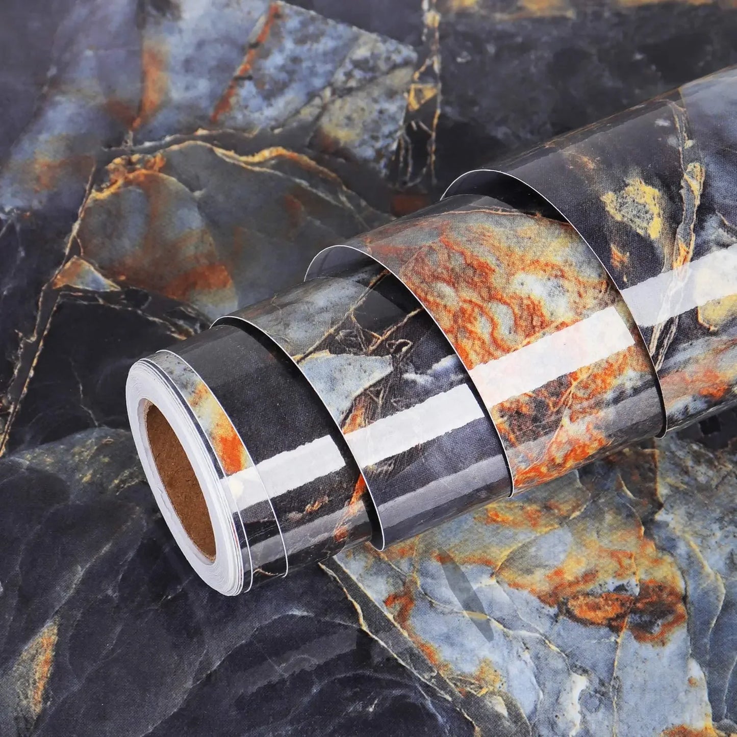Solid Wallpaper Vinyl Marble Wall Stickers Waterproof Contact