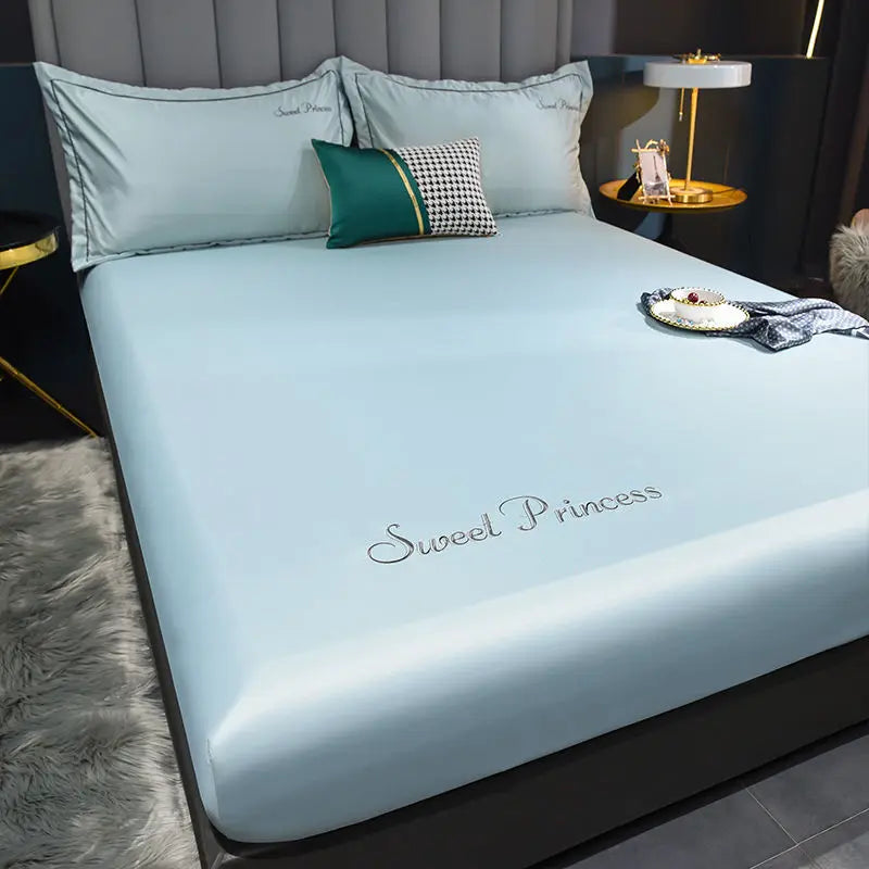 WOSTAR Elastic fitted sheet mattress protector cover satin bedspread