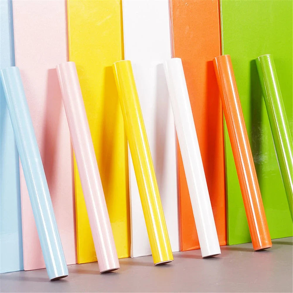 Solid Wallpaper Vinyl Marble Wall Stickers Waterproof Contact
