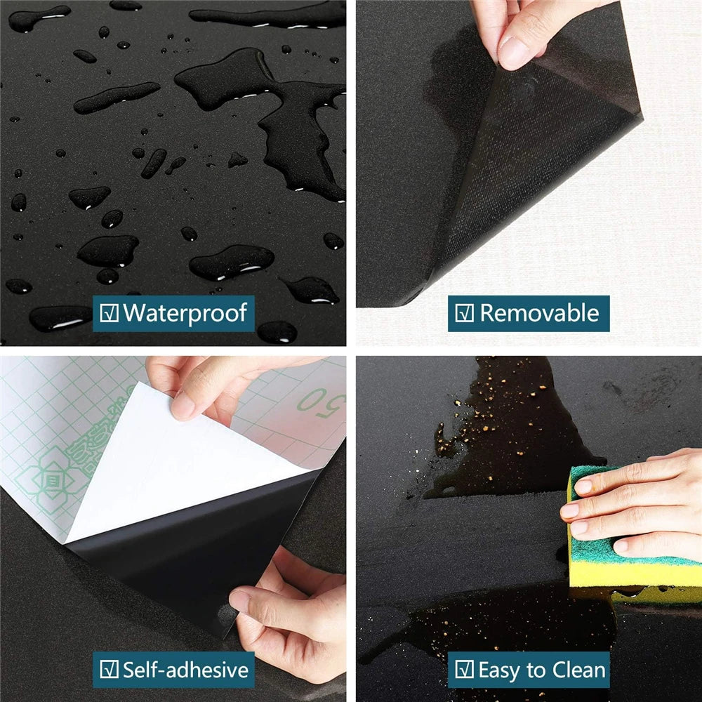 Solid Wallpaper Vinyl Marble Wall Stickers Waterproof Contact