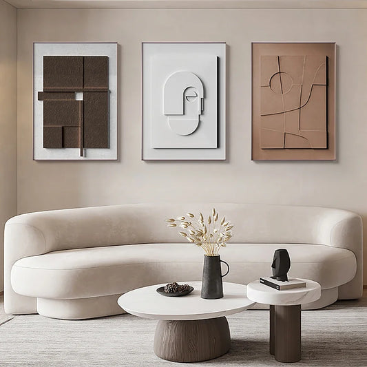 Decorative Painting Nordic Style Morandi Color Decorative Mural Living Room Wall Art