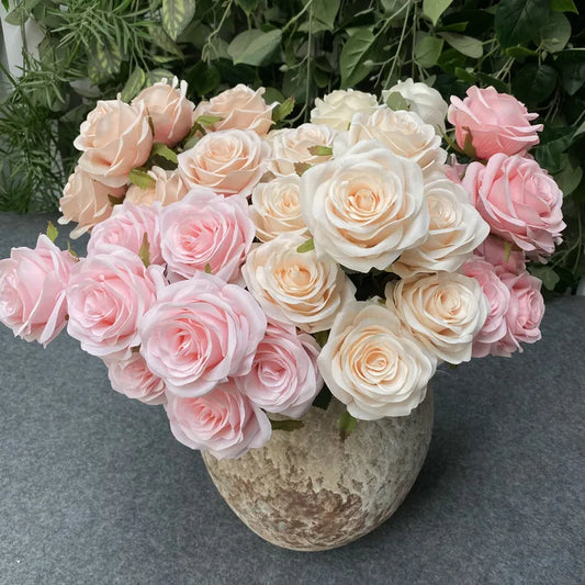 Home Garden Decoration Simulation Silk Rose Bouquet