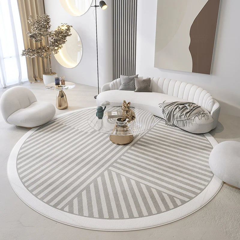 Nordic Style Carpets for Living Room Minimalist Bedroom Decor Round Carpet