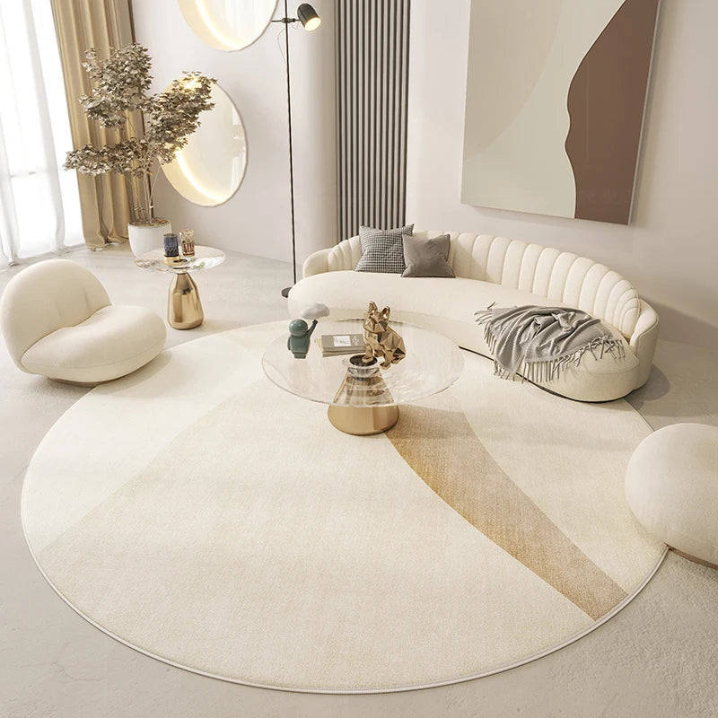 Nordic Style Carpets for Living Room Minimalist Bedroom Decor Round Carpet