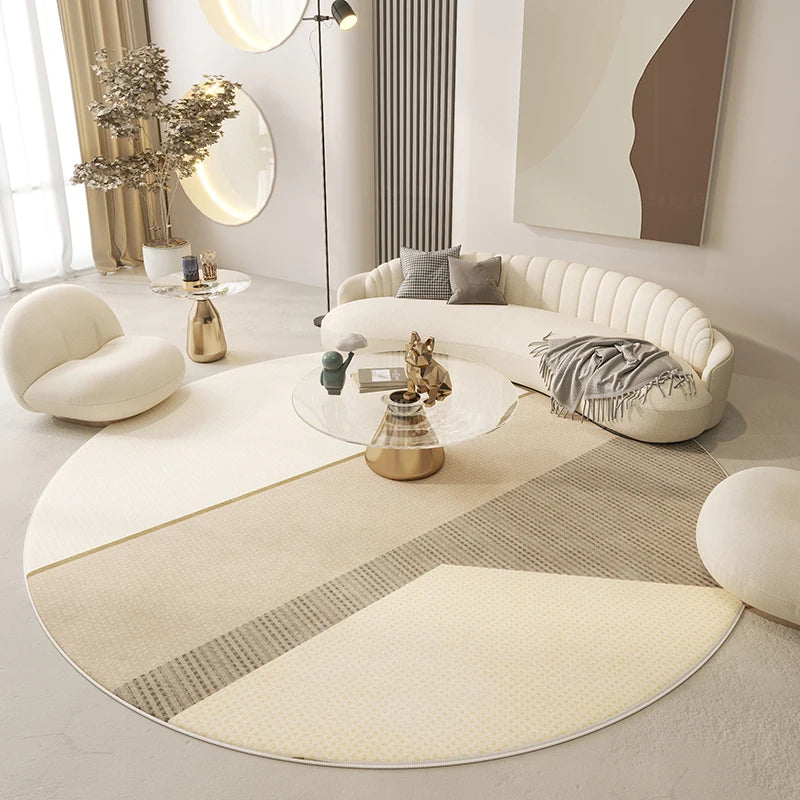 Nordic Style Carpets for Living Room Minimalist Bedroom Decor Round Carpet