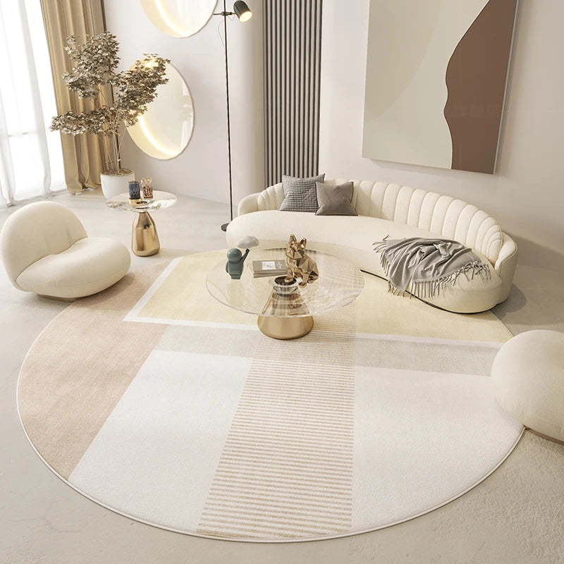 Nordic Style Carpets for Living Room Minimalist Bedroom Decor Round Carpet