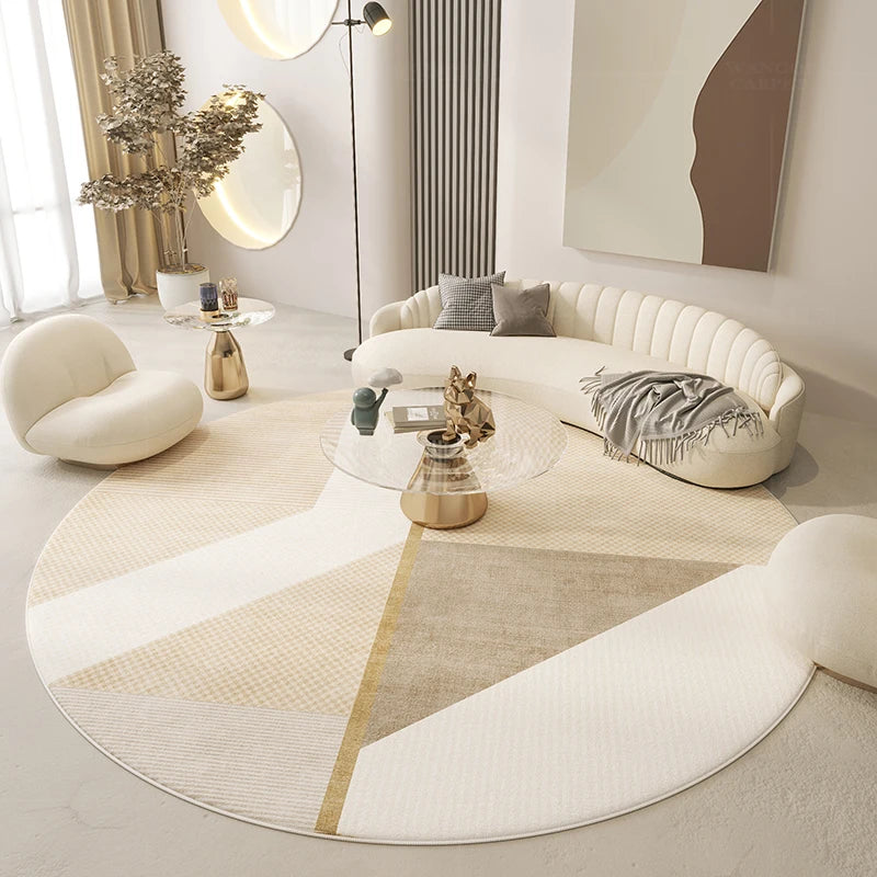 Nordic Style Carpets for Living Room Minimalist Bedroom Decor Round Carpet