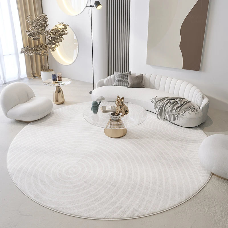 Nordic Style Carpets for Living Room Minimalist Bedroom Decor Round Carpet