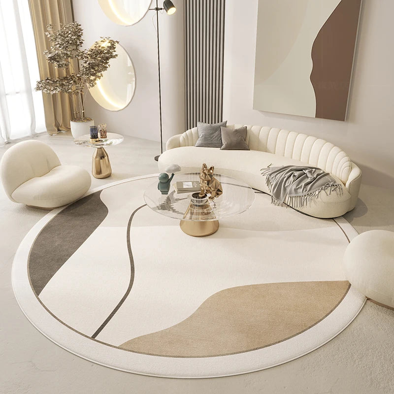 Nordic Style Carpets for Living Room Minimalist Bedroom Decor Round Carpet