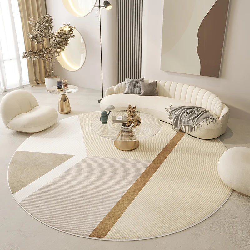 Nordic Style Carpets for Living Room Minimalist Bedroom Decor Round Carpet