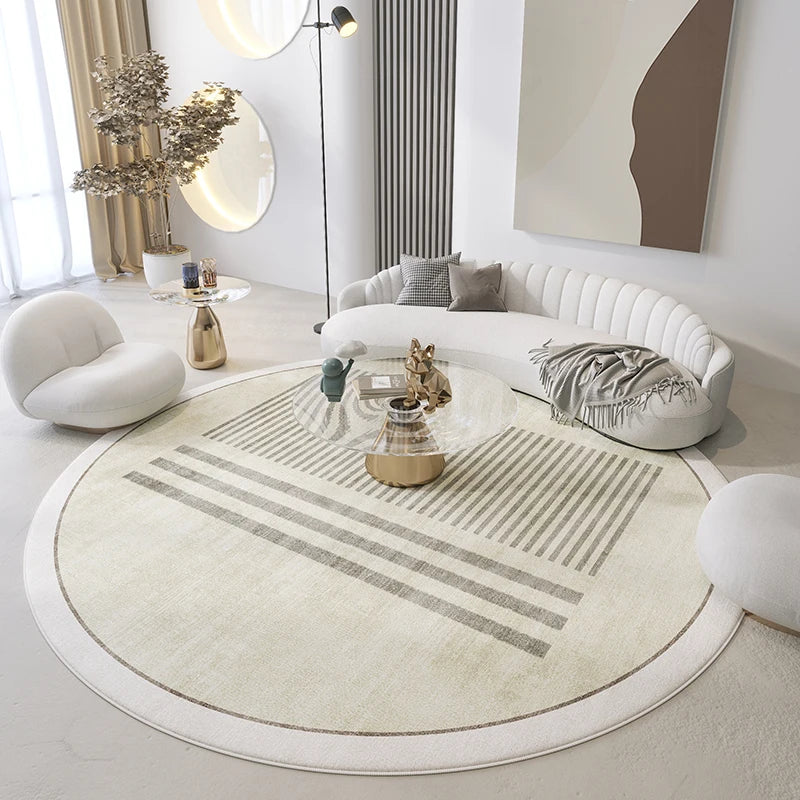 Nordic Style Carpets for Living Room Minimalist Bedroom Decor Round Carpet