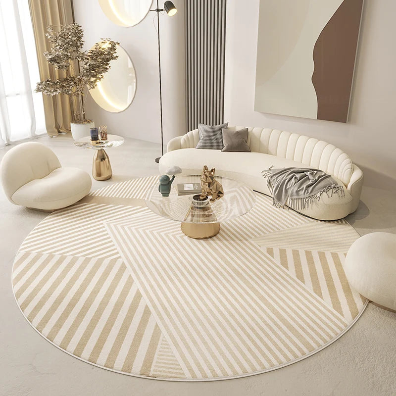 Nordic Style Carpets for Living Room Minimalist Bedroom Decor Round Carpet